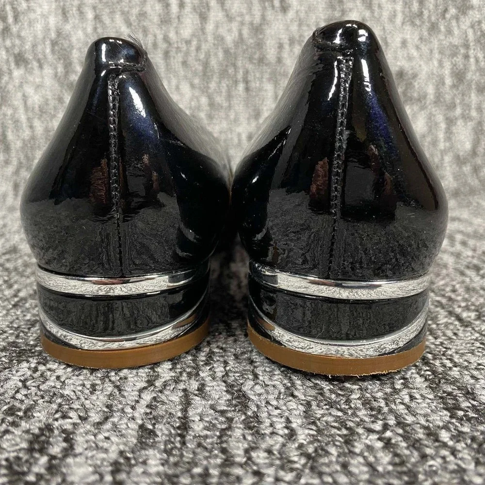 Diane von Furstenberg Kasia Loafer Pumps Womens 6W Brown Python Calf Hair Patent